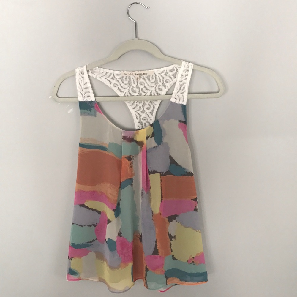 Colorful razorback tank top